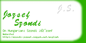 jozsef szondi business card